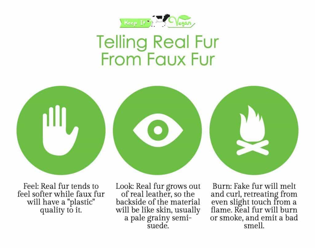 In this graphic, you'll learn how to tell the difference between real fur and fake fur.