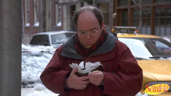 An episode of Seinfeld where George's wallet explodes