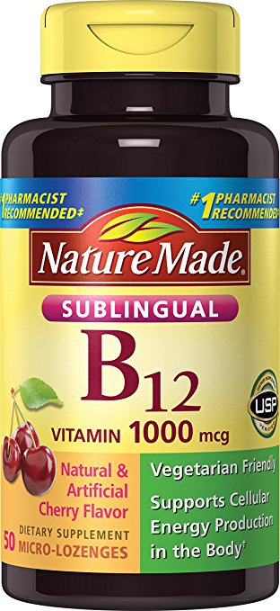 Sublingual B12 supplement made by Naturemade